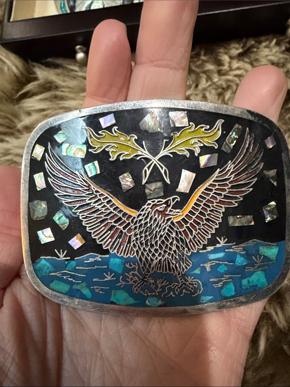 Vintage Eagle HEAVY weight 🦅 Belt Buckle